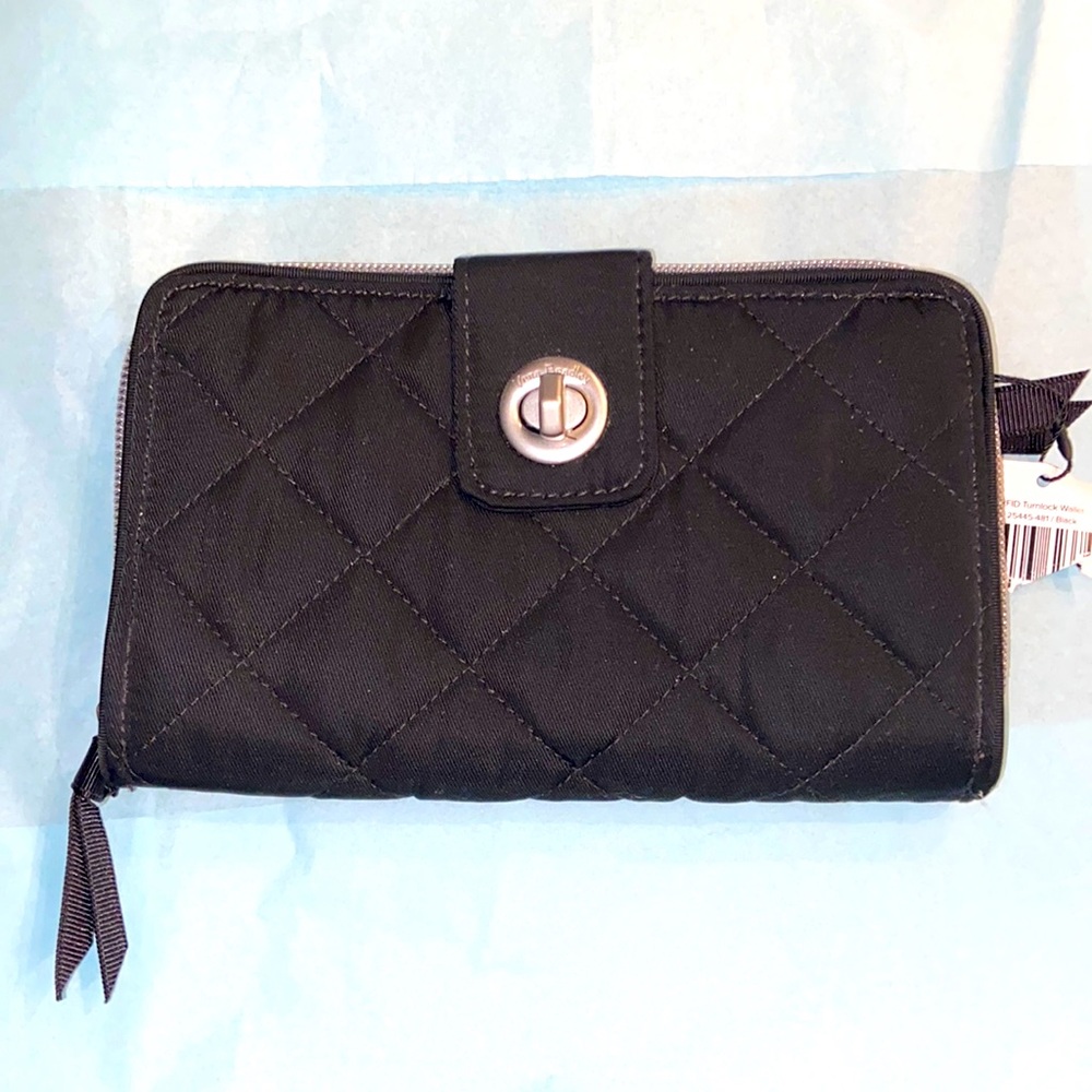 Vera Bradley authentic NEW RFID Turnlock wallet